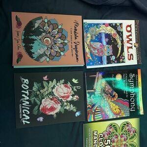 Colorful Mandala and Botanical Coloring Books